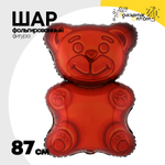Шар Фольгированный Мишка мармеладный (Красный)