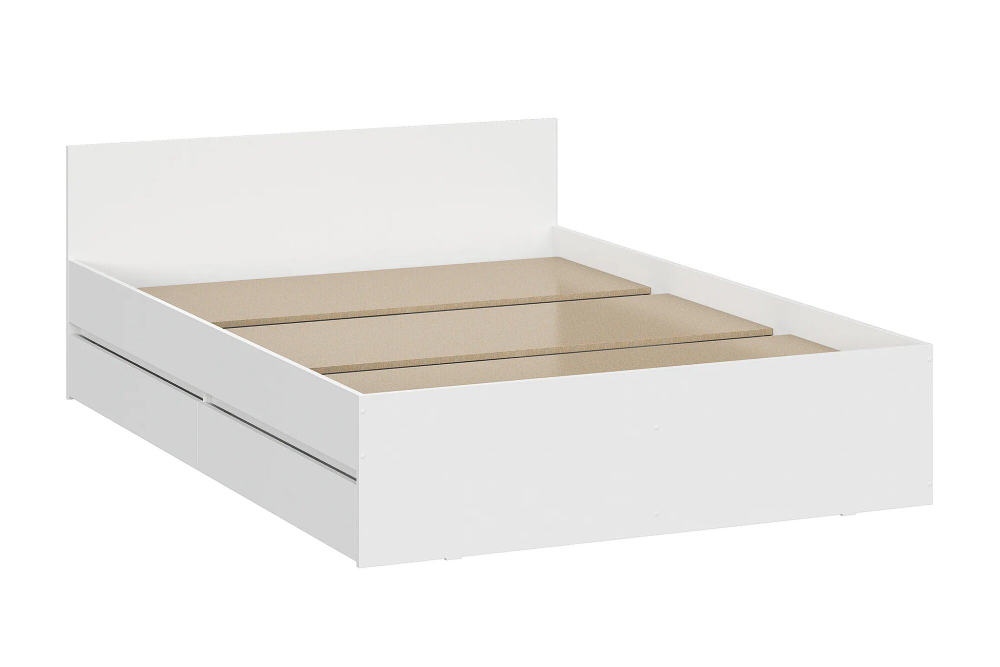 Кровать Элена, спальное место 140х200, лдсп, с ящиками для хранения