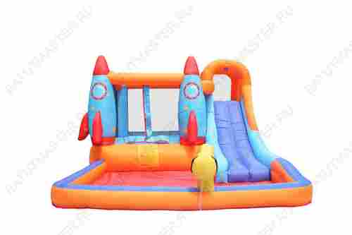 Батут для дачи, распродажа "Космические ракеты 2" 3,7*2,6*1,85 м