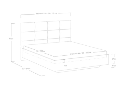 Кровать Victoria (ясень ориноко) (120x200)