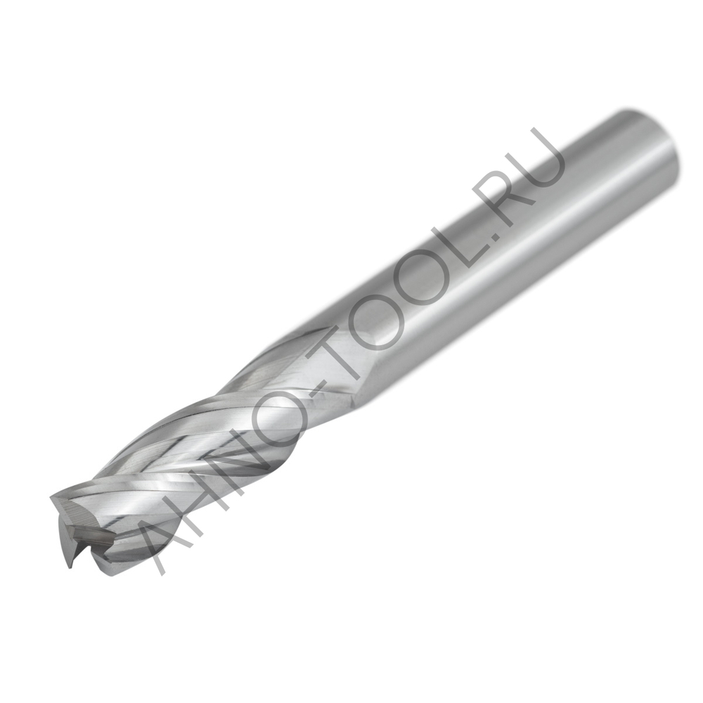 Фреза твердосплавная 10мм (L=75, l=30, хв=10) Z3 45° по алюминию и цвет.металлам BRAL-3E-D10.0 AHNO