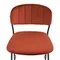 Полубарный стул Eirill, кирпичный велюр с черными ножками