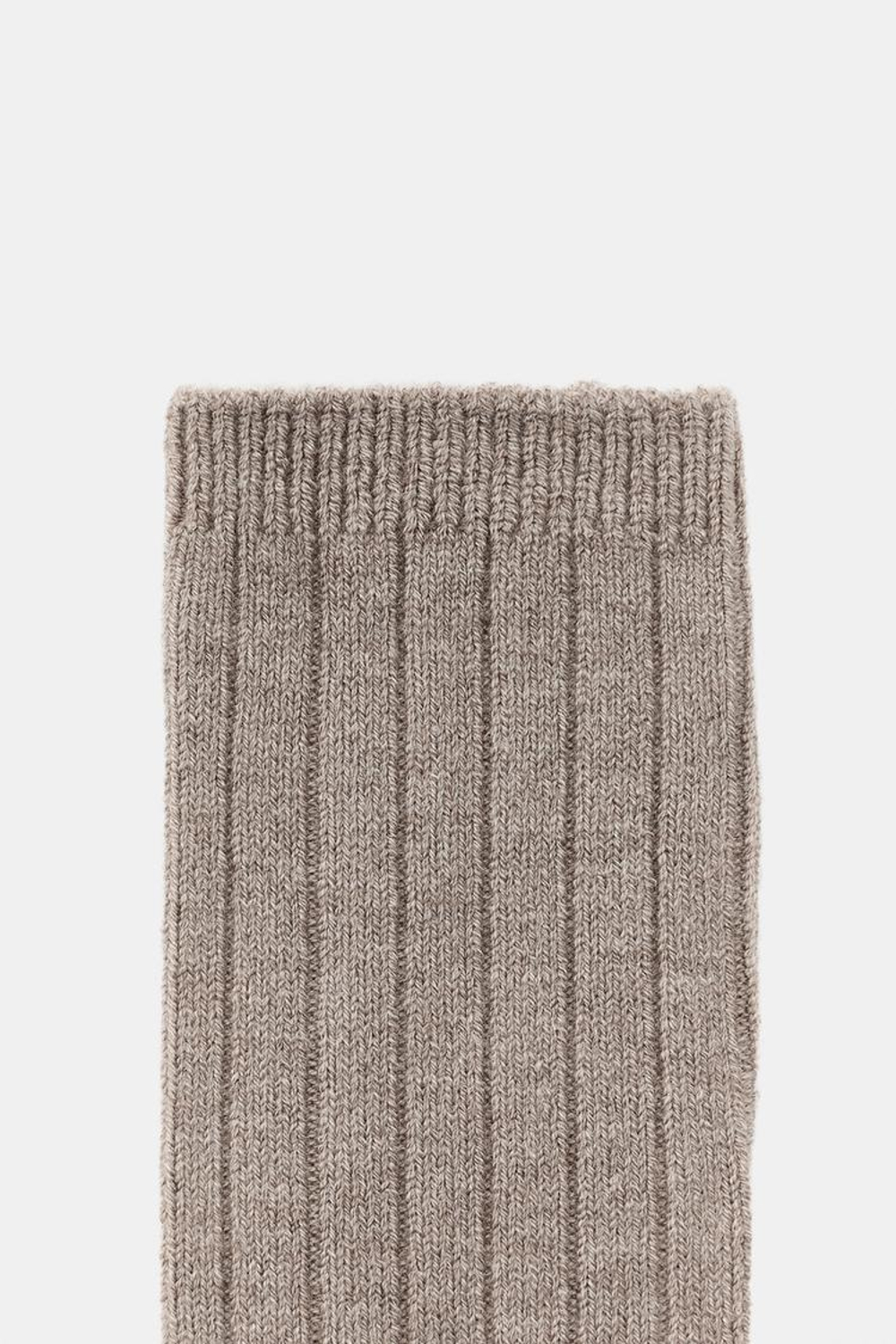 ZARA БАЗОВЫЕ НОСКИ В РУБЧИК, БЕЖЕВЫЙ