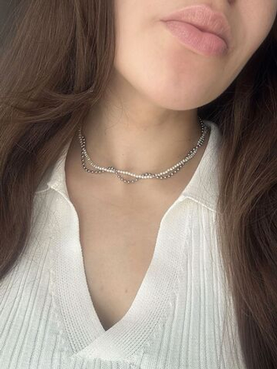 тонкий чокер с переплетением