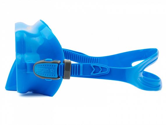 Набор маска+трубка в сумке Sargan Баттерфляй-М прозрачный/голубой
