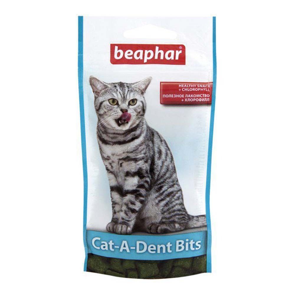 Лакомство &quot;Подушечки&quot; чистка зубов 35 г, 75 шт - для кошек (Beaphar Cat-a-Dent Bits)