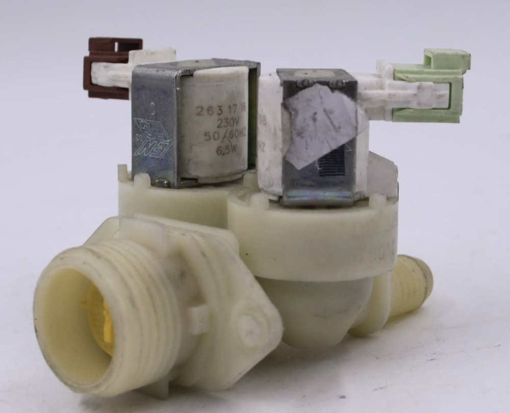 Электромагнитный заливной клапан 33470019 (2x180) к стиральным машинам Electrolux, AEG, Zanussi