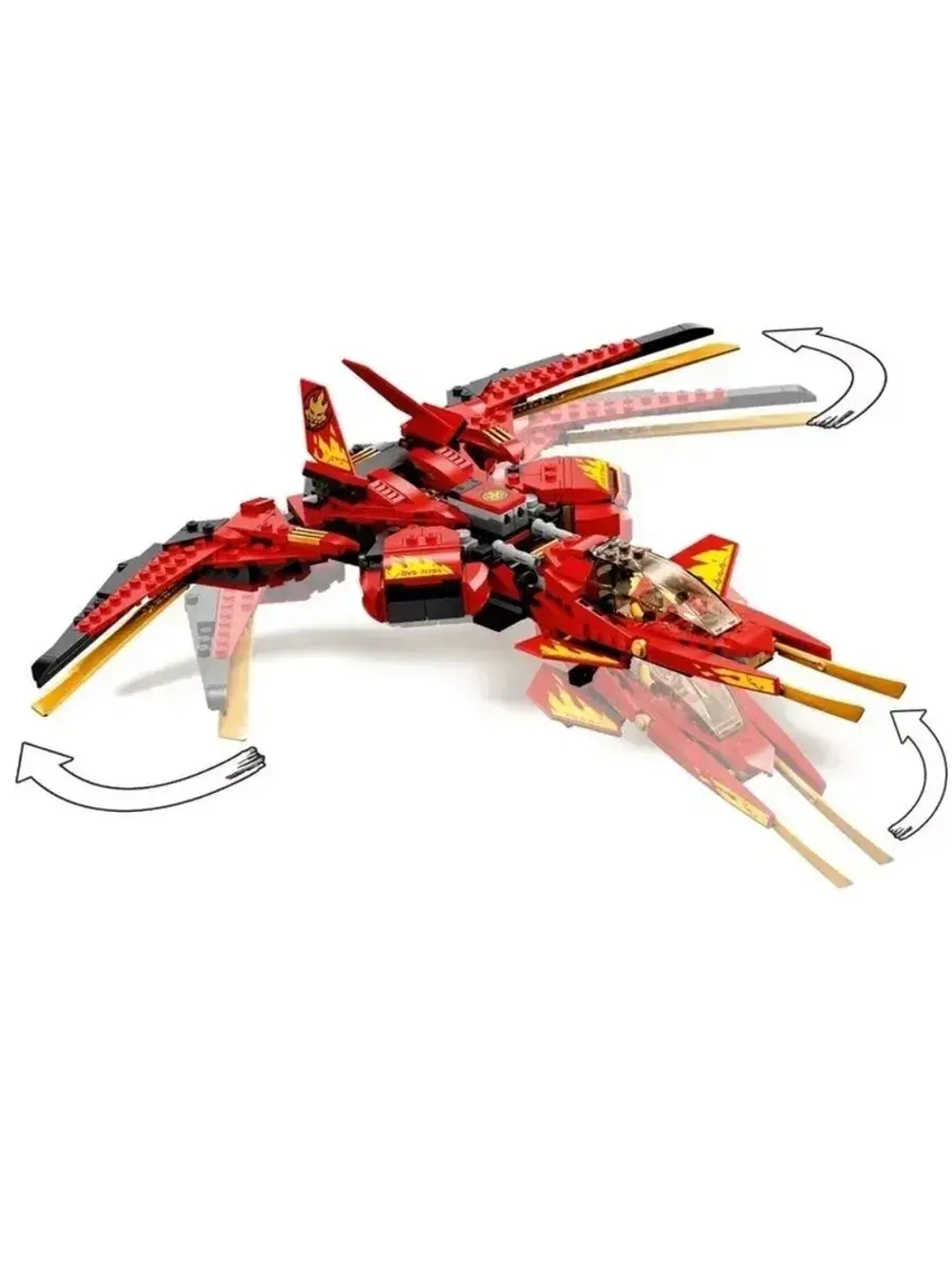Конструктор Ниндзя Истребитель Кая 536 деталей 4027