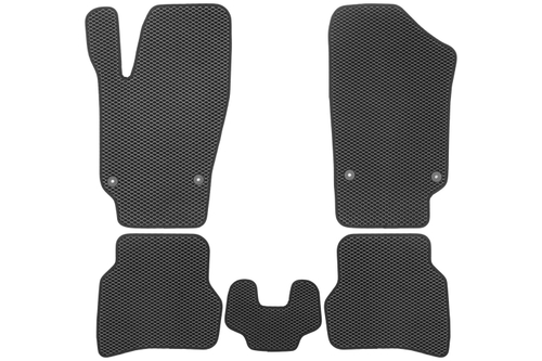 Коврики в салон для EVA VOLKSWAGEN Polo V, Vr, 2009-2020 (черная окантовка), 5шт. EVA.B.0505102822110K