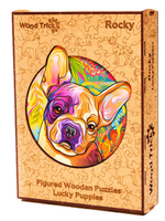 Деревянный пазл Wood Trick Щенок Рокки (Бульдог) (25x24 см)