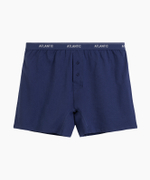 Мужские трусы боксеры Atlantic, 1 шт., хлопок, тёмно-голубые RMX-001