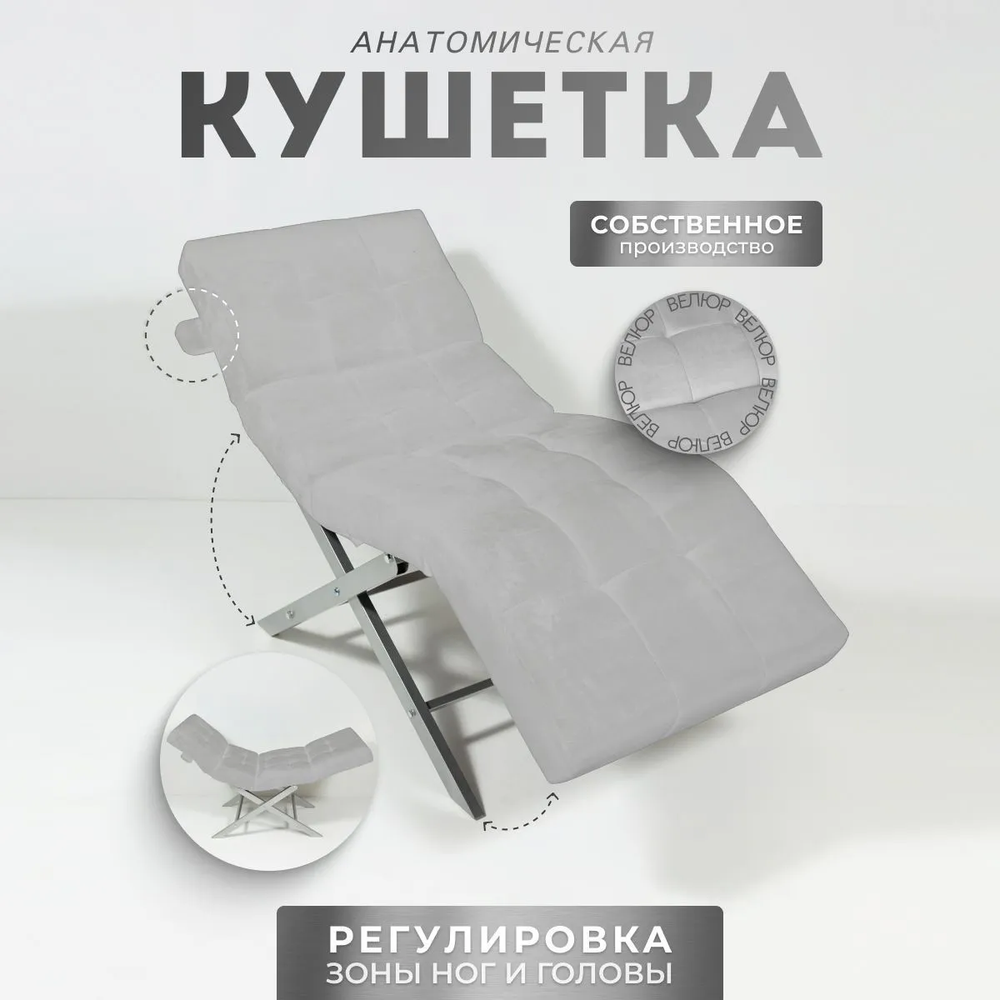Кушетка анатомическая с регулировкой изголовья и ног Masscomplekt