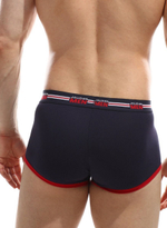 Мужские трусы-боксеры с логотипом Jolidon Men и контрастной тесьмой (Размер: XXL) (Цвет: темно-синий)