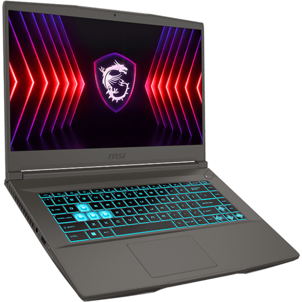 Ноутбук MSI Thin 15 B12VE-1294XRU (9S7-16R831-1294) Core i5 12450H 16Gb SSD512Gb nVidia GeForce RTX4050 6Gb 15.6" IPS FHD (1920x1080) Free DOS grey