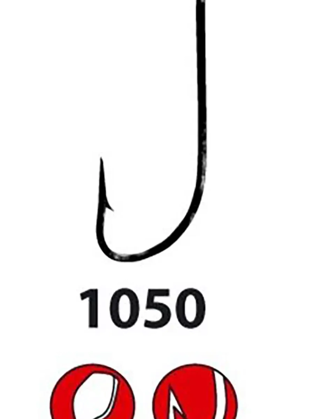 Крючок рыболовный 1050N №10, 0,16mm - 45cm 2 упк по 10шт