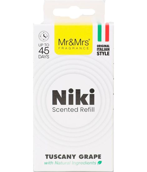 Тосканский виноград, сменнный блок ароматизатора для автомобиля NIKI, Mr&Mrs Fragrance