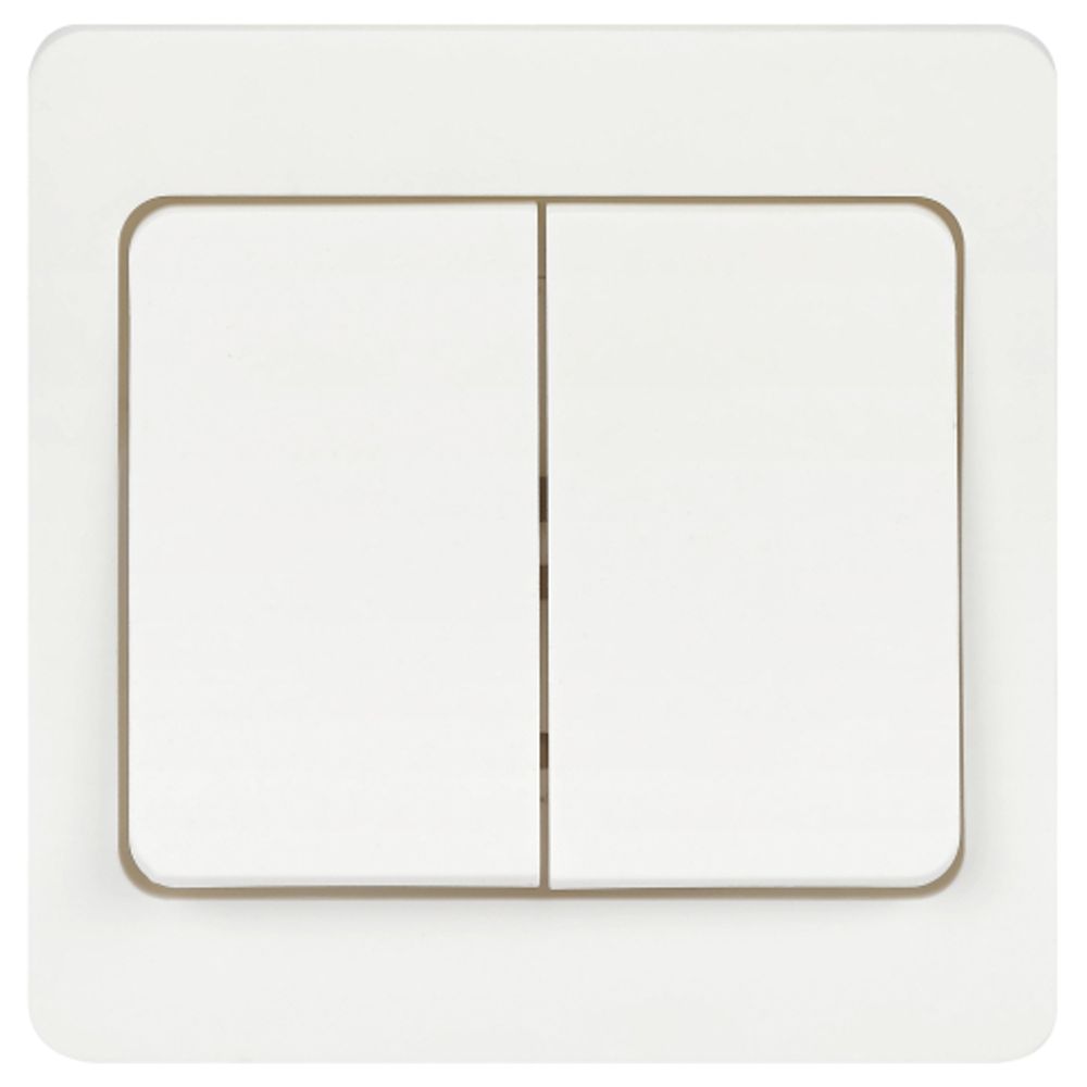 Выключатель Intro Style 7-104-01 двойной, 10А-250В, IP20, СУ, белый