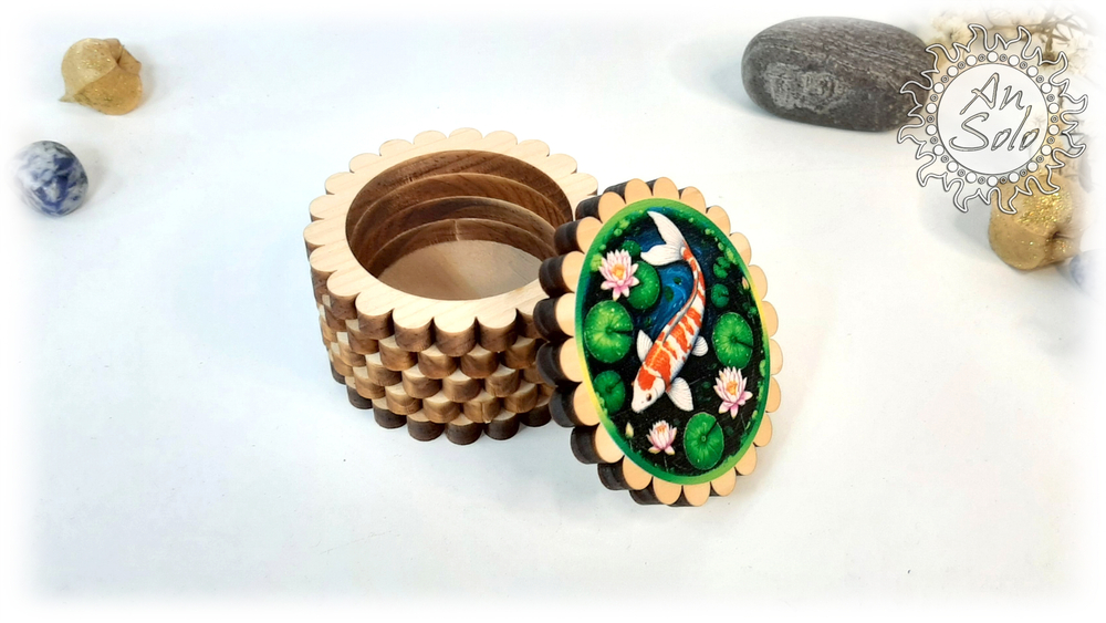 Мини-шкатулка "Безмятежный карп"