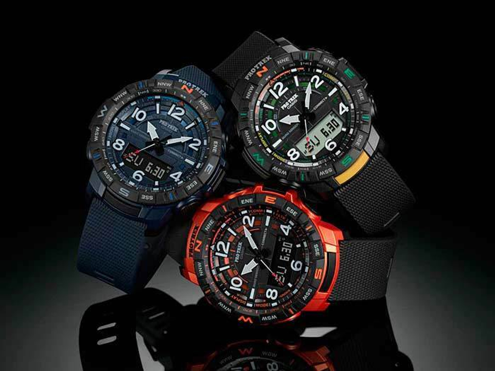 Японские наручные часы Casio Pro Trek PRT-B50-4ER с хронографом