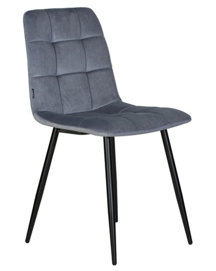 Стул обеденный DOBRIN CHILLY, Серо-голубой Holland 14, основание черное