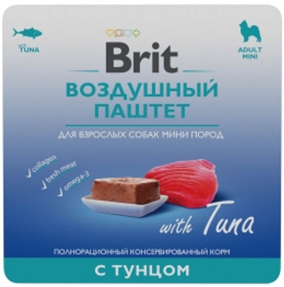 Корм Brit Mini Tuna (паштет) для собак малых пород, с тунцом, 100 г