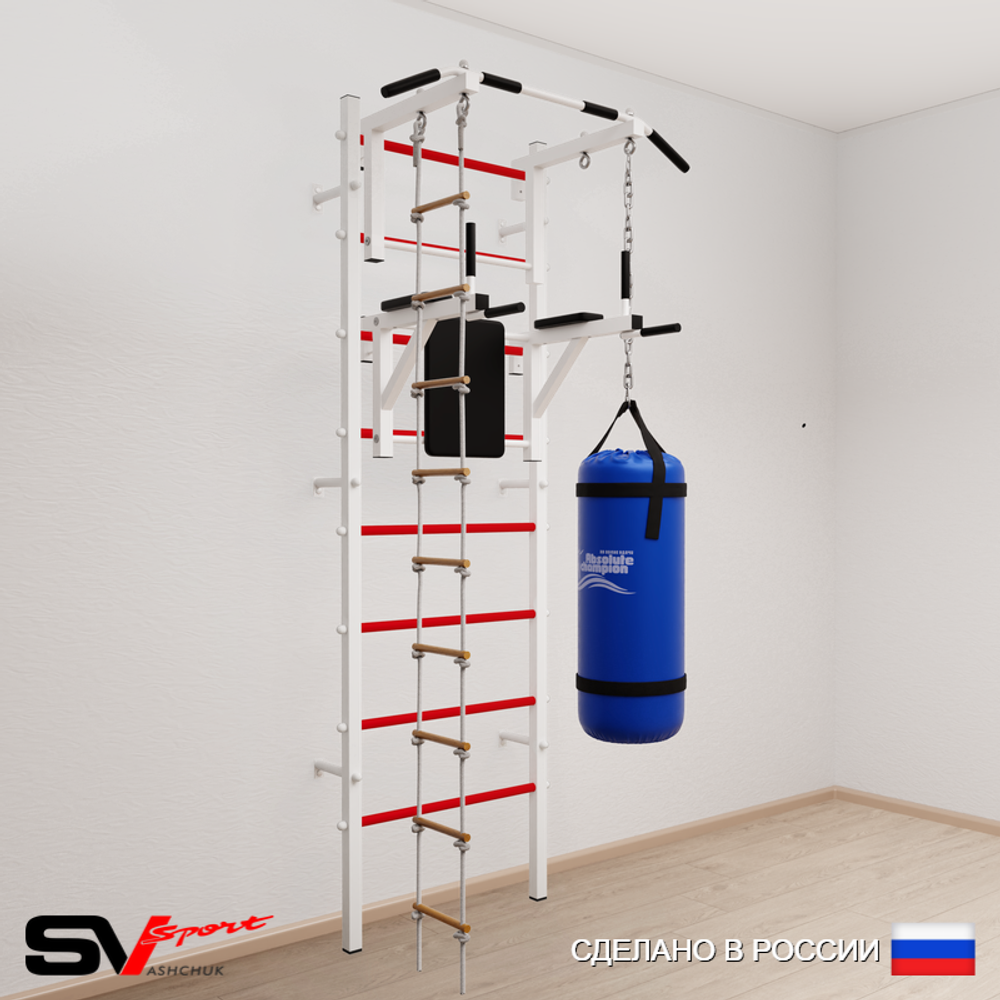 Шведская стенка Sv Sport 5722 (Турник стандарт/Брусья/Лестница/Цепь/Мешок 22кг)
