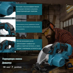 KingTree 18 В бесщеточная портативная циркулярная пила, станок + аккумулятор*1