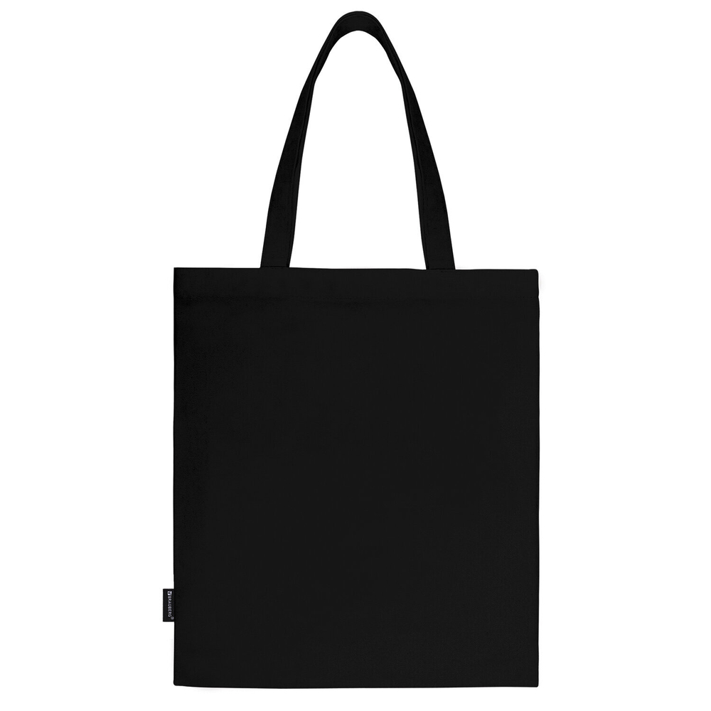 Сумка шоппер BRAUBERG PREMIUM, канвас, 40×35 см, на кнопке, карман, черный, «Anime face».