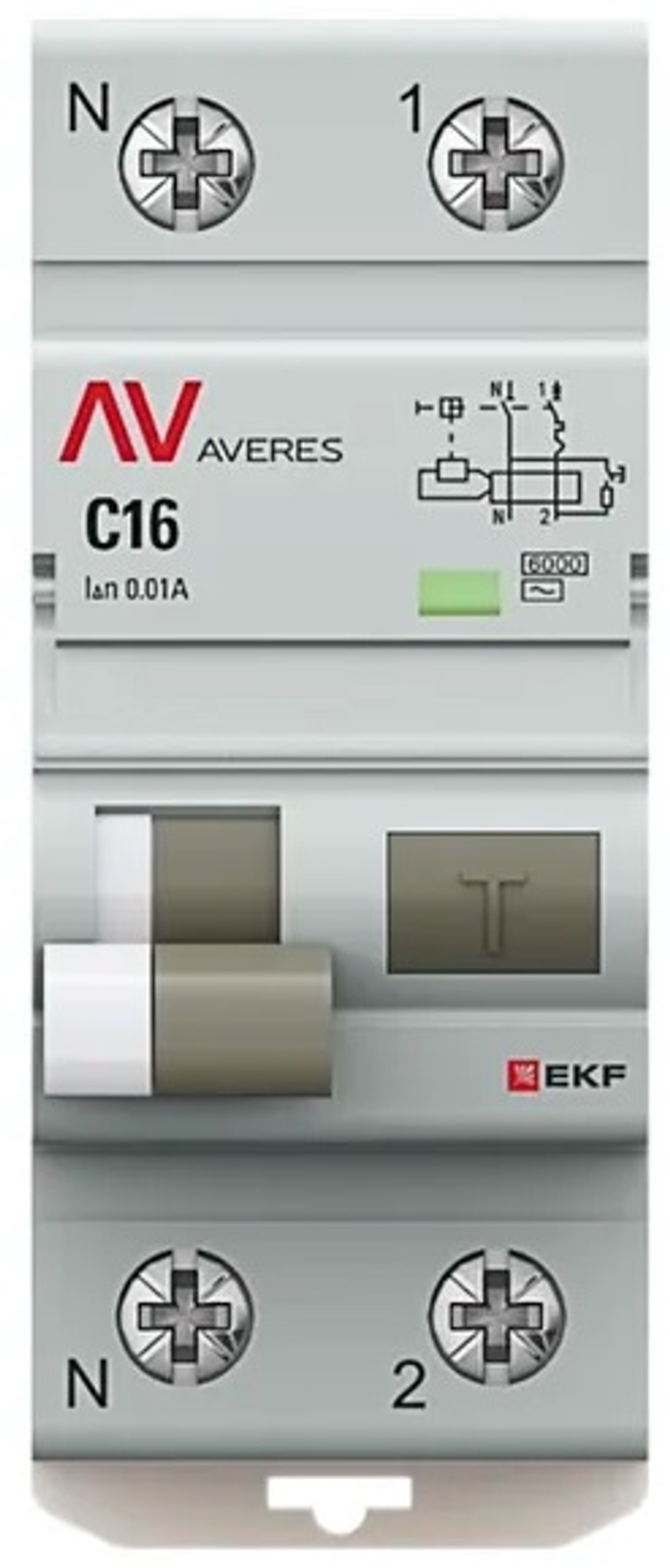 Автомат дифференциальный EKF rcbo6-1pn-16C-10-ac-av