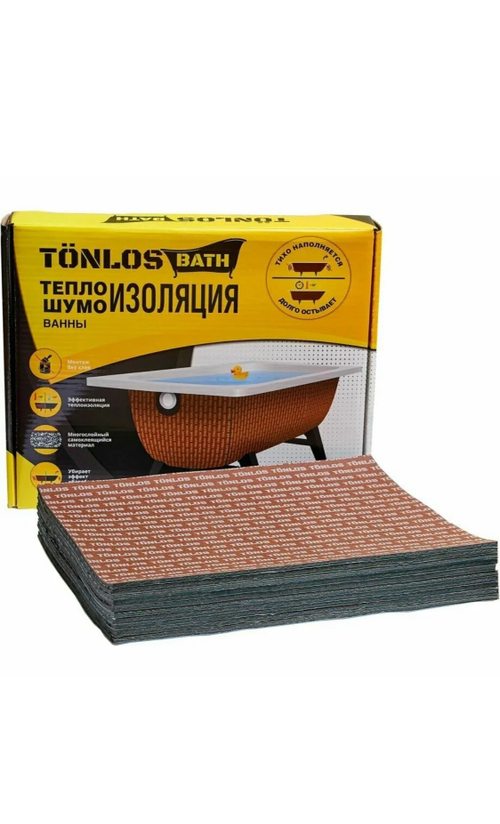 Теплошумоизоляция ванн и душ. поддонов TONLOS BATH (толщ. 7мм)