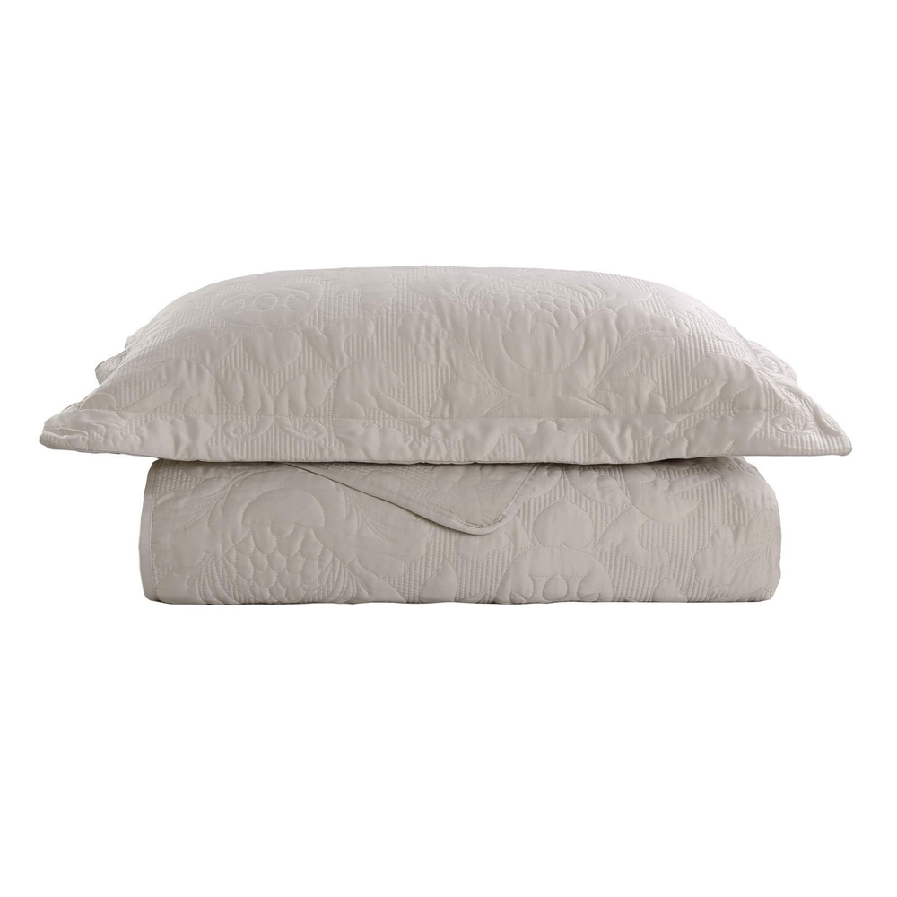 Покрывало 240x260 и 2 наволочки 50х70 Sofi De MarkO Мистерио бежевое