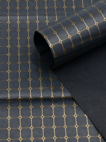 Бумага упаковочная тишью, «Шарм», чёрный, 50 см × 70 см 17 грамм, 10790214