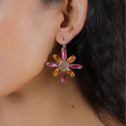 Серьги Franck Herval, Emy, с перламутром и кристаллами, FH26.1-12-69977 (розовый)