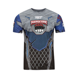 TSH-10570 Футболка HARDCORE MMA сине-чёрная