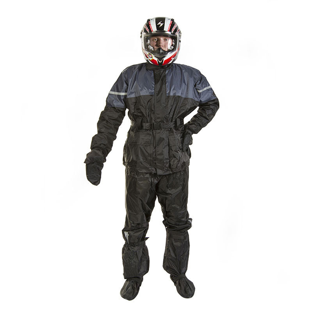 PROUD TO RIDE RAIN SUIT black/grey