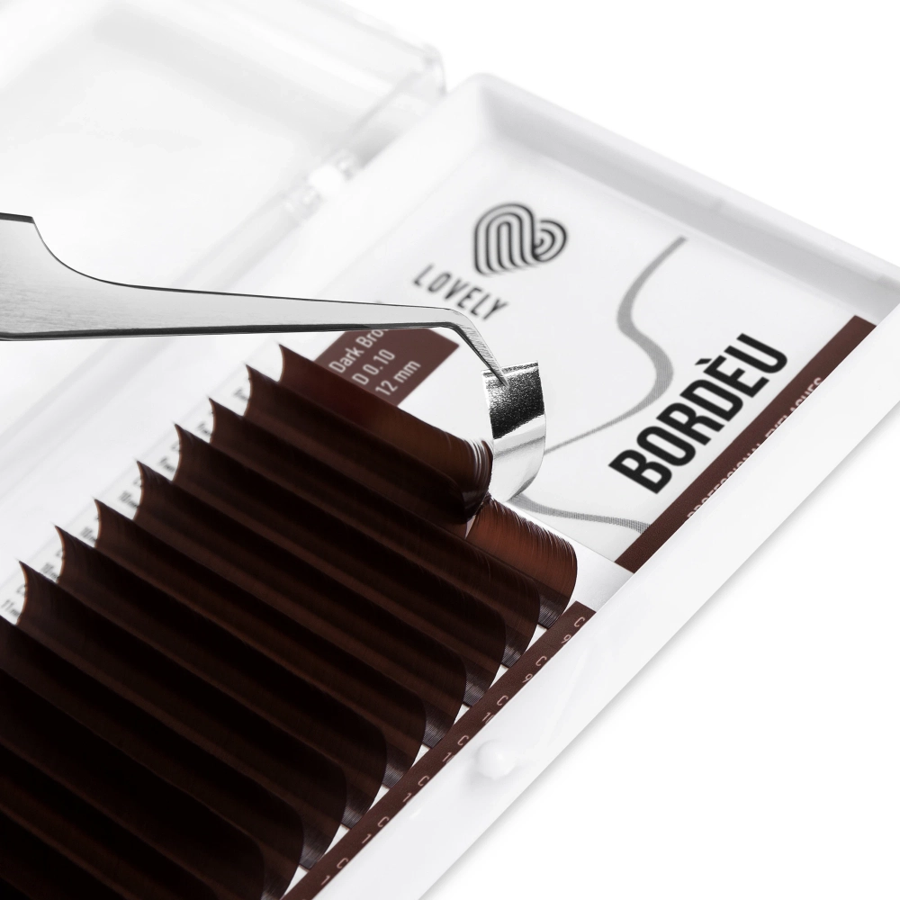 Ресницы темно-коричневые LOVELY Bordèu - 16 линий