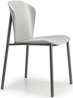 Стул деревянный Scab Design Finn Metal Wood, антрацит, белый ясень