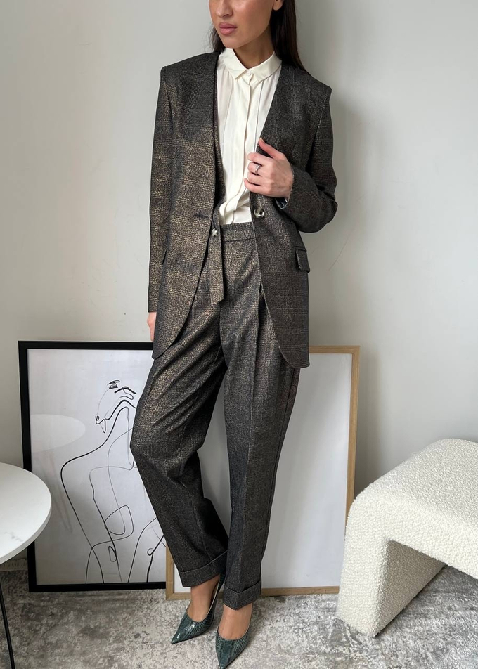 Шерстяной брючный костюм Yanaka Costes, S