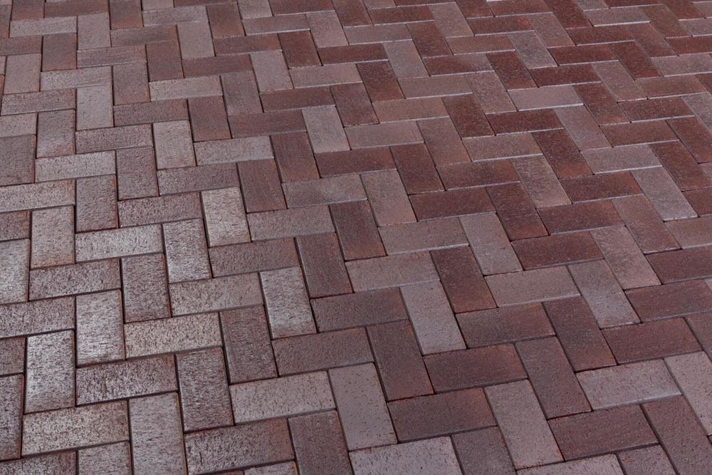 Feldhaus Klinker - P409SKF-ECO, Gala ferrum, обожженный, с фиолетовым нагаром, 200x100x18 - Клинкерная тротуарная брусчатка