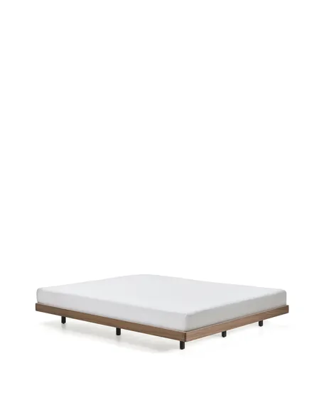 Основание кровати Norlen из орехового шпона с темной отделкой для матраса 180 x 200