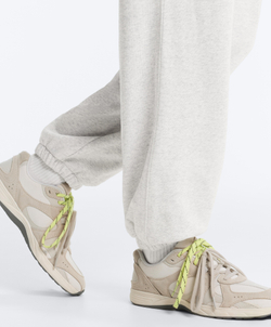 OYSHO Хлопковые спортивные брюки, светло-серый меланж