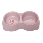 Миска для животных двойная 2Х250 мл. пепельно-розовый
