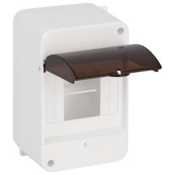 Корпус пластиковый навесной ЭРА SIMPLE КМПн 1/4 IP30 прозрачная крышка белый