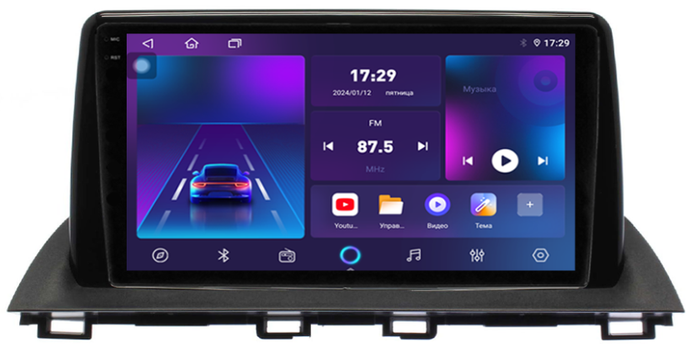 Магнитола для Mazda 3, Axela 2013-2019 - Parafar PF884RN2K на Android 13, Быстрая, QLED+2K, CarPlay, 4G SIM-слот