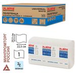 Полотенца бумажные., LAIMA (Система H2) 1-слойные, 21 пачка, 22,5х20,5 см, Z-сложения, 112517