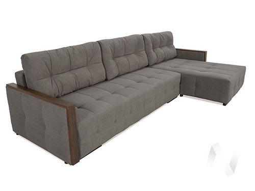 Диван угловой Линкольн (ДУ) LUMA 23 (велюр темно-серый)