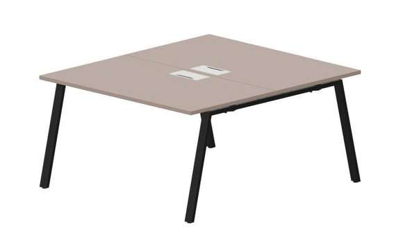 Составной стол Arena на 2 рабочих места 1380х1566х750мм (металлические аутлеты)