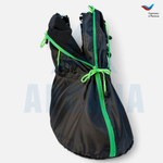 Чехол утепленный (до -10 С) с подошвой из резины на аппарат Илизарова на голени и стопе. Цвет изделия черный, молния зеленая. ОГСРЗУ-3