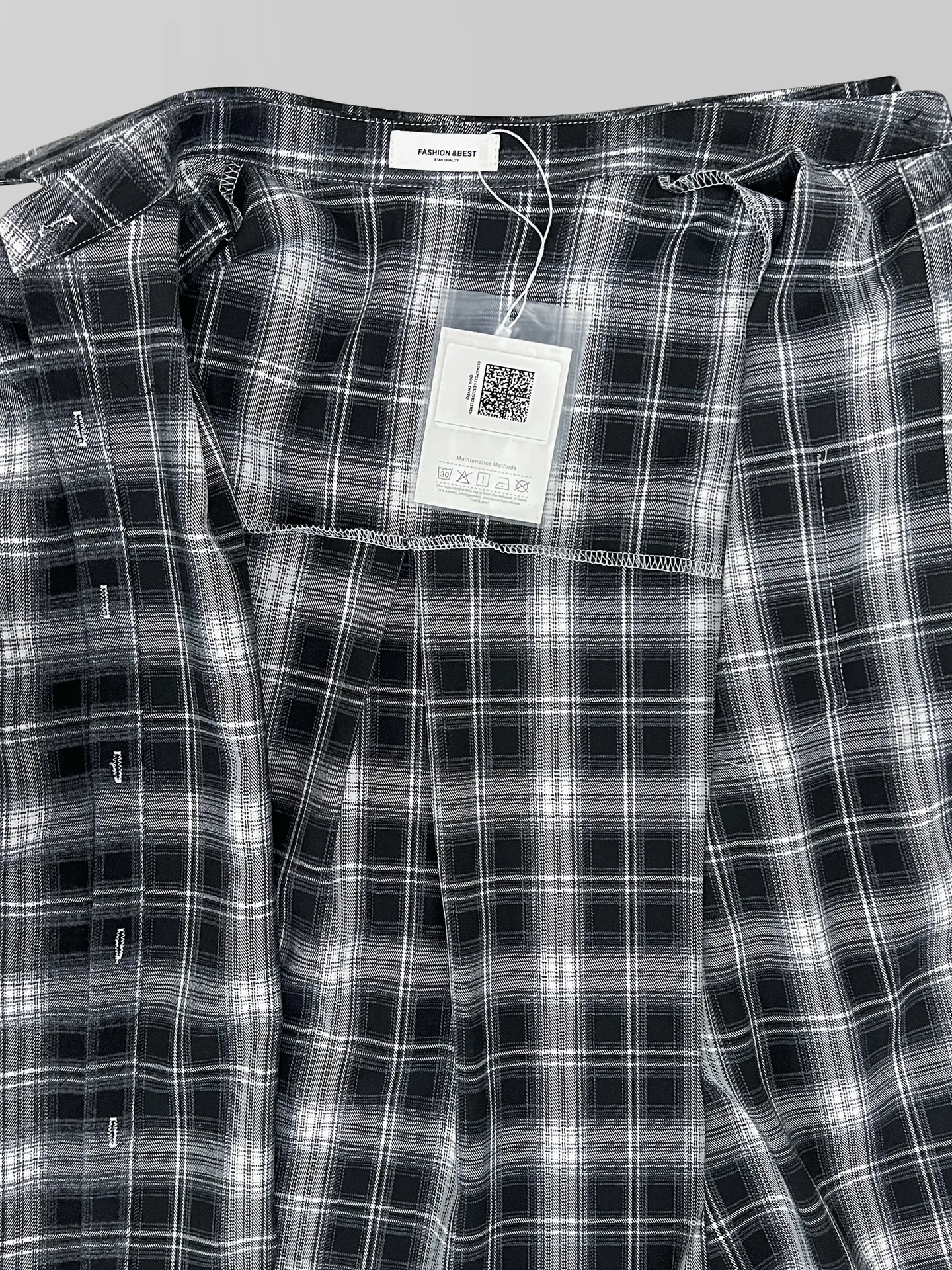 Рубашка Fashion Best 5230 в клетку с карманом на груди