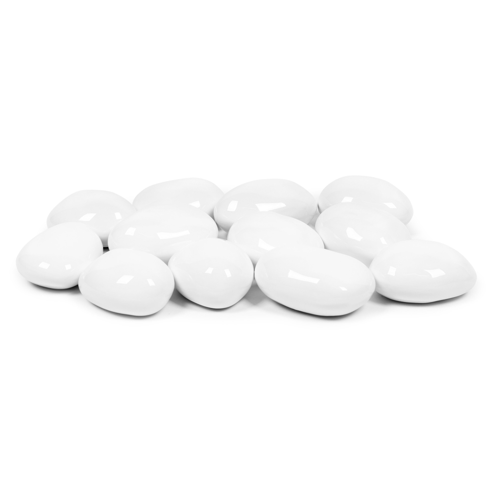 Набор керамических камней Firelight для биокамина - M белый, упак_12 шт